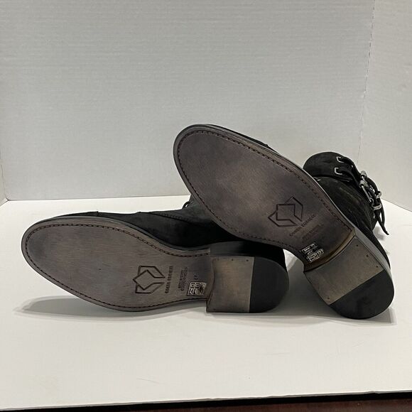 Cobra Society Javier Men’s Black Suede Short Moto Riding Boots Size EU 40 US 7 - Picture 7 of 12